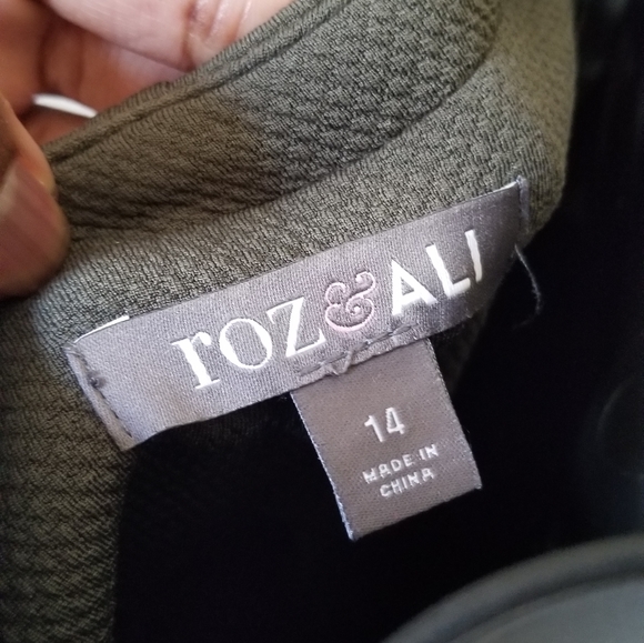 roz&ALI Olive Green Dress - Picture 12 of 14